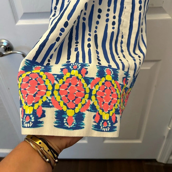 ! Lilly Pulitzer Iveigh Dress Blue Crush Bay Stripe sz 2 - Picture 4 of 7